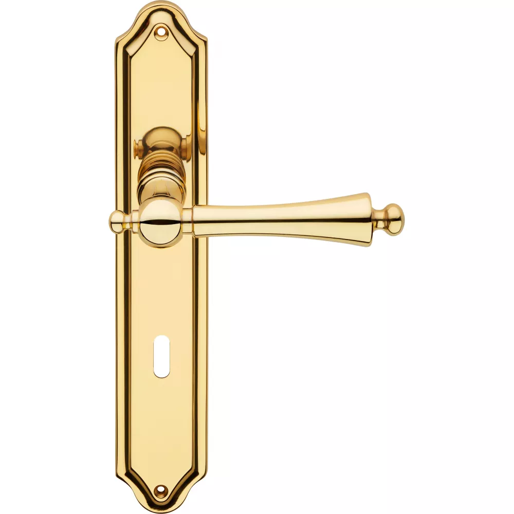 Klamka do drzwi Heidi - dlugi szyld - otwor na klucz - wykonczenie OL